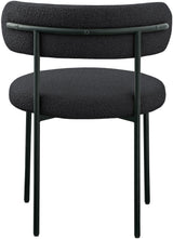 Beacon Black Boucle Fabric Dining Chair - Ella Furniture