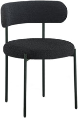 Beacon Black Boucle Fabric Dining Chair - Ella Furniture