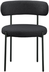 Beacon Black Boucle Fabric Dining Chair - Ella Furniture