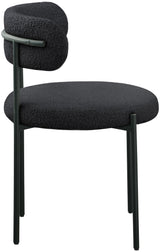 Beacon Black Boucle Fabric Dining Chair - Ella Furniture