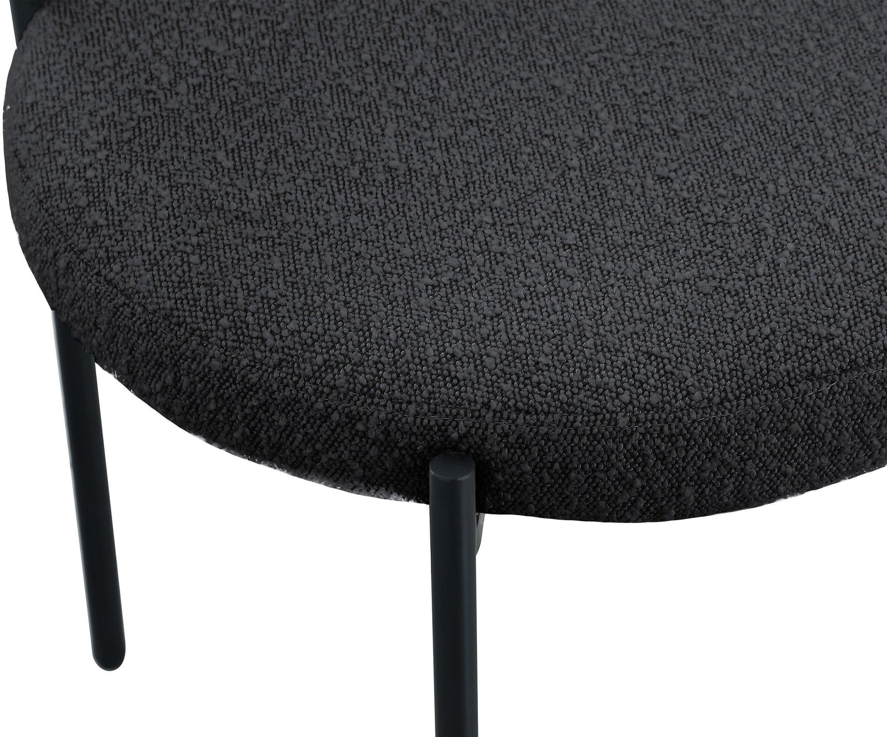 Beacon Black Boucle Fabric Dining Chair - Ella Furniture