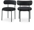 Beacon Black Boucle Fabric Dining Chair - Ella Furniture