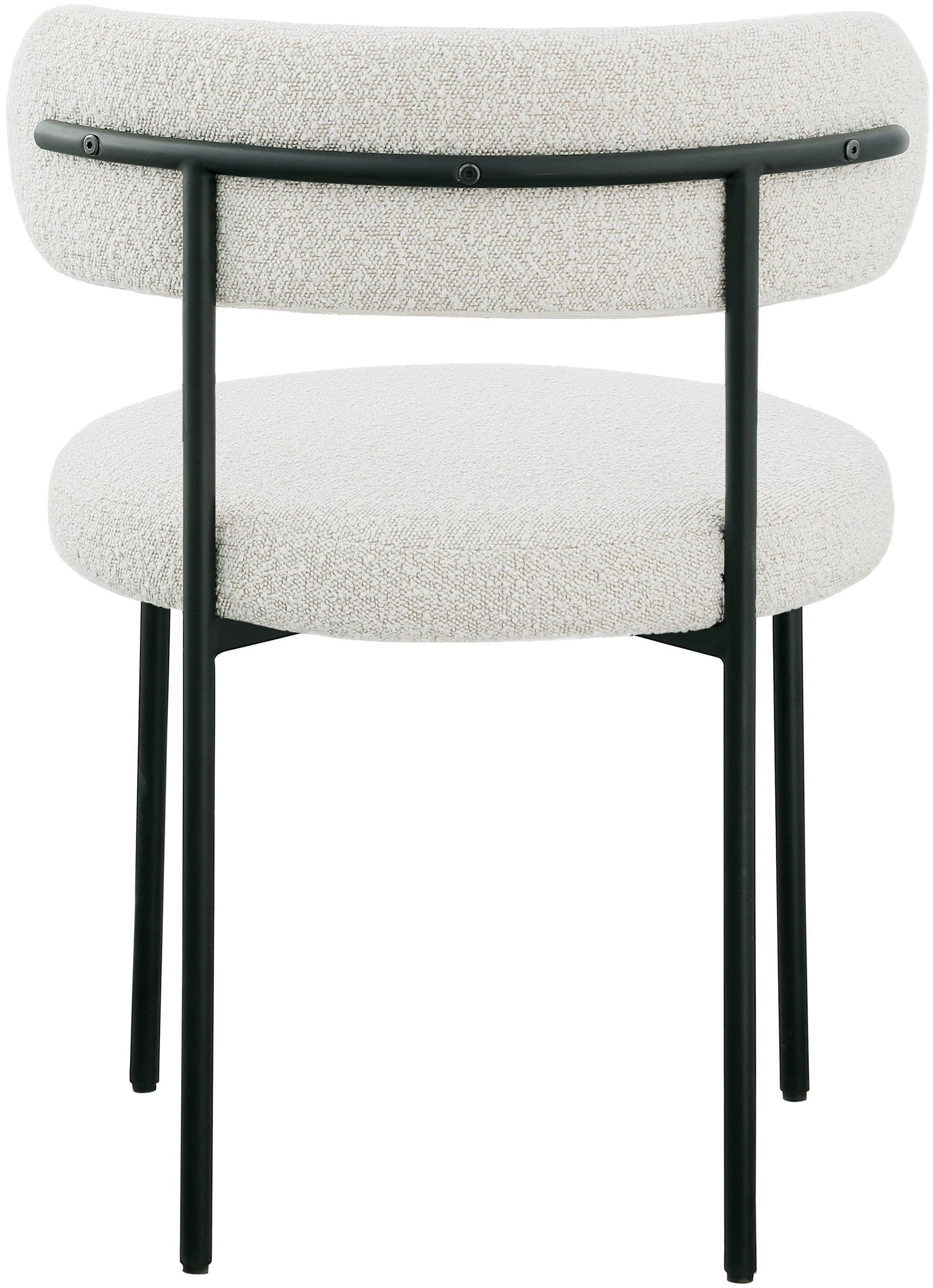 Beacon Cream Boucle Fabric Dining Chair 880Cream-c - Ella Furniture