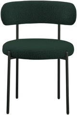 Beacon Green Boucle Fabric Dining Chair - Ella Furniture