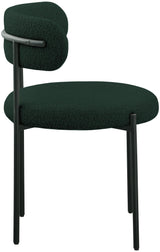 Beacon Green Boucle Fabric Dining Chair - Ella Furniture