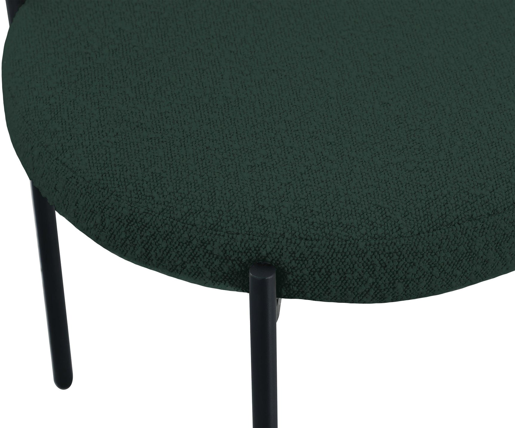 Beacon Green Boucle Fabric Dining Chair - Ella Furniture