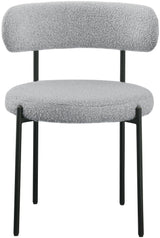 Beacon Grey Boucle Fabric Dining Chair - Ella Furniture