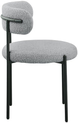 Beacon Grey Boucle Fabric Dining Chair - Ella Furniture