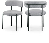 Beacon Grey Boucle Fabric Dining Chair - Ella Furniture