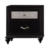 Barzini Queen Tufted Upholstered Bed Black - Ella Furniture