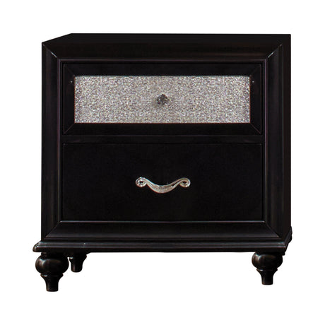 Barzini Queen Tufted Upholstered Bed Black - Ella Furniture
