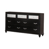 Barzini Eastern King Tufted Upholstered Bed Black - Ella Furniture