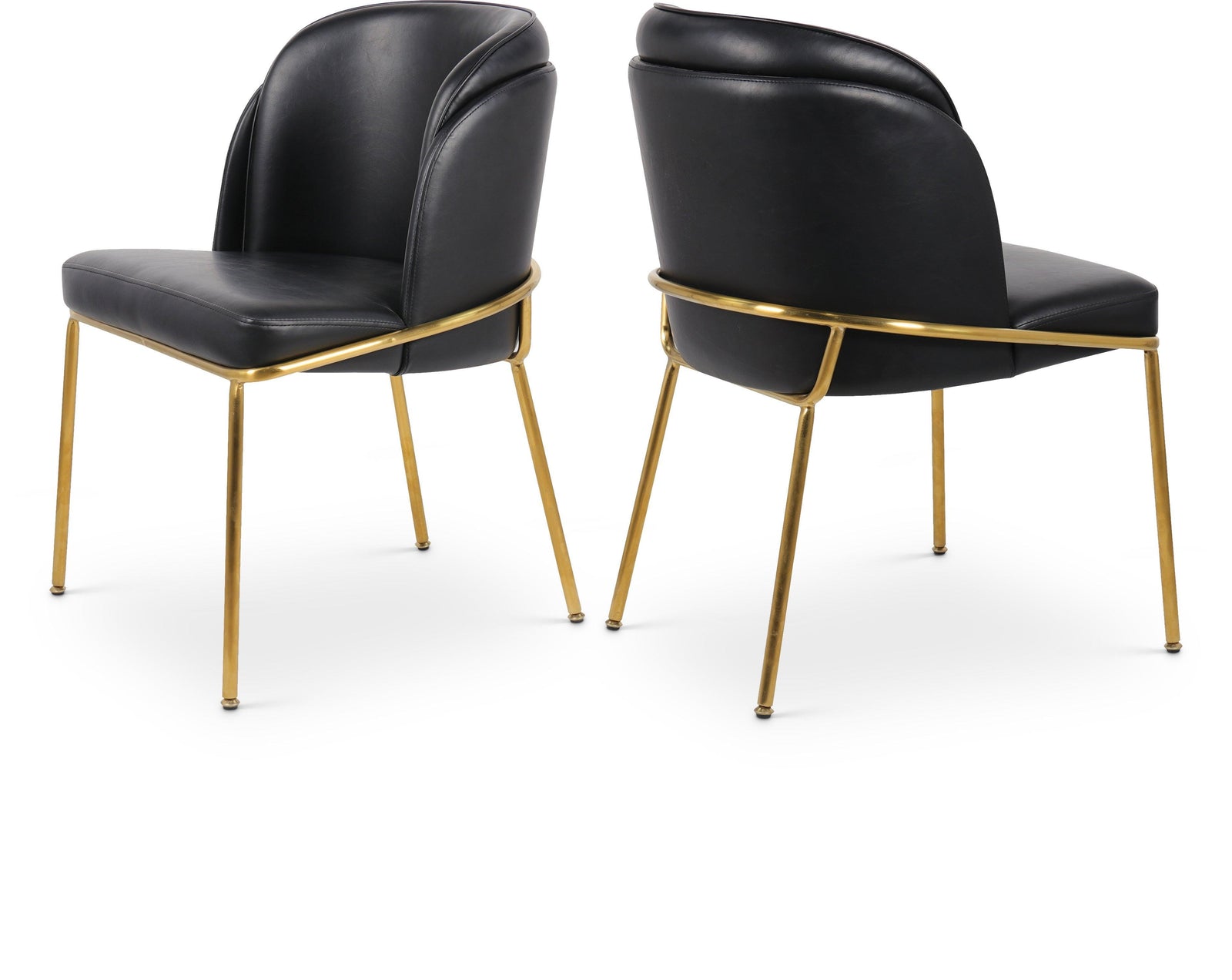 Jagger Black Faux Leather Dining Chair - Ella Furniture