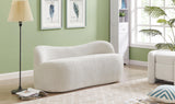 Flair Cream Boucle Fabric Bench - Ella Furniture