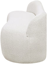 Flair Cream Boucle Fabric Bench - Ella Furniture