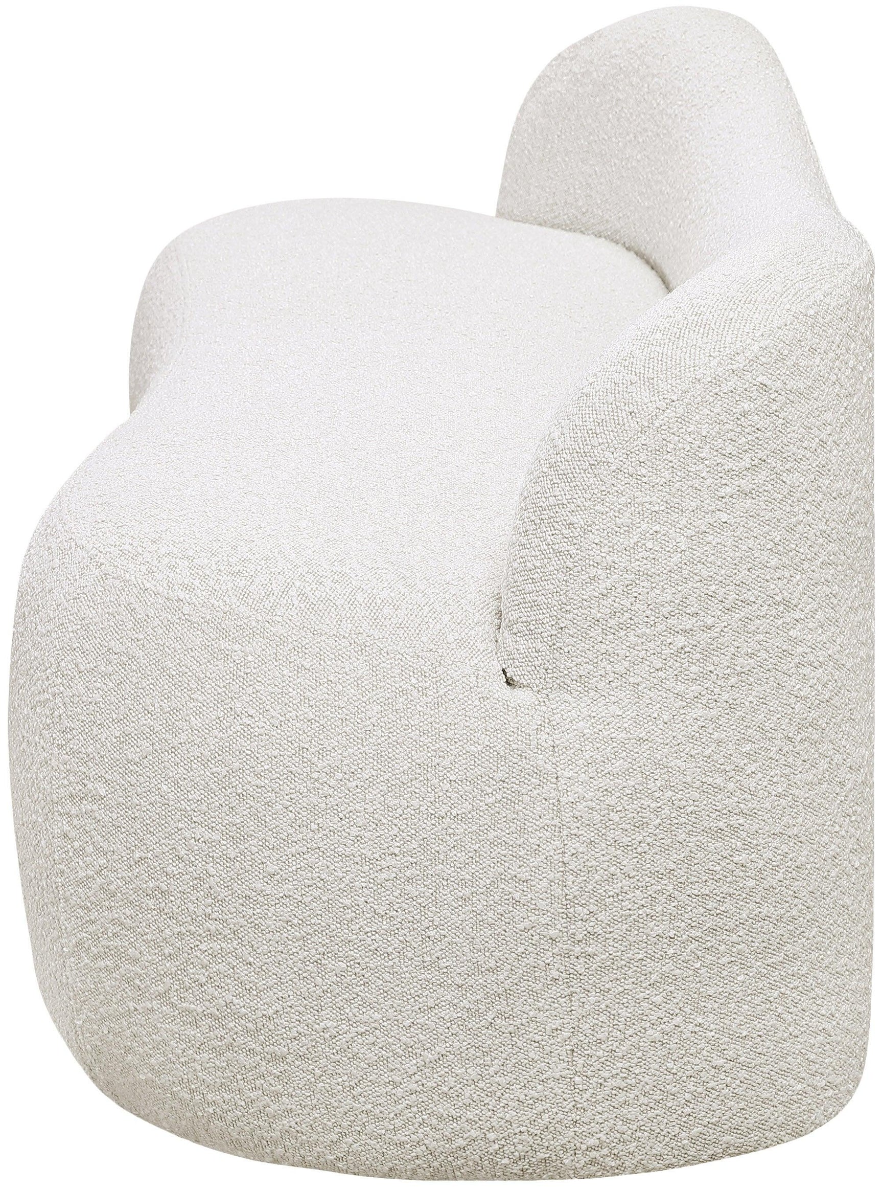 Flair Cream Boucle Fabric Bench - Ella Furniture