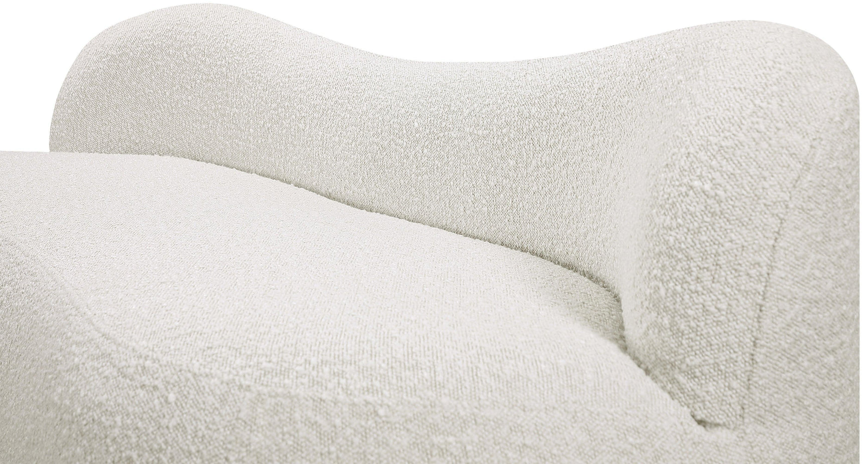 Flair Cream Boucle Fabric Bench - Ella Furniture