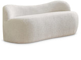 Flair Cream Boucle Fabric Bench - Ella Furniture