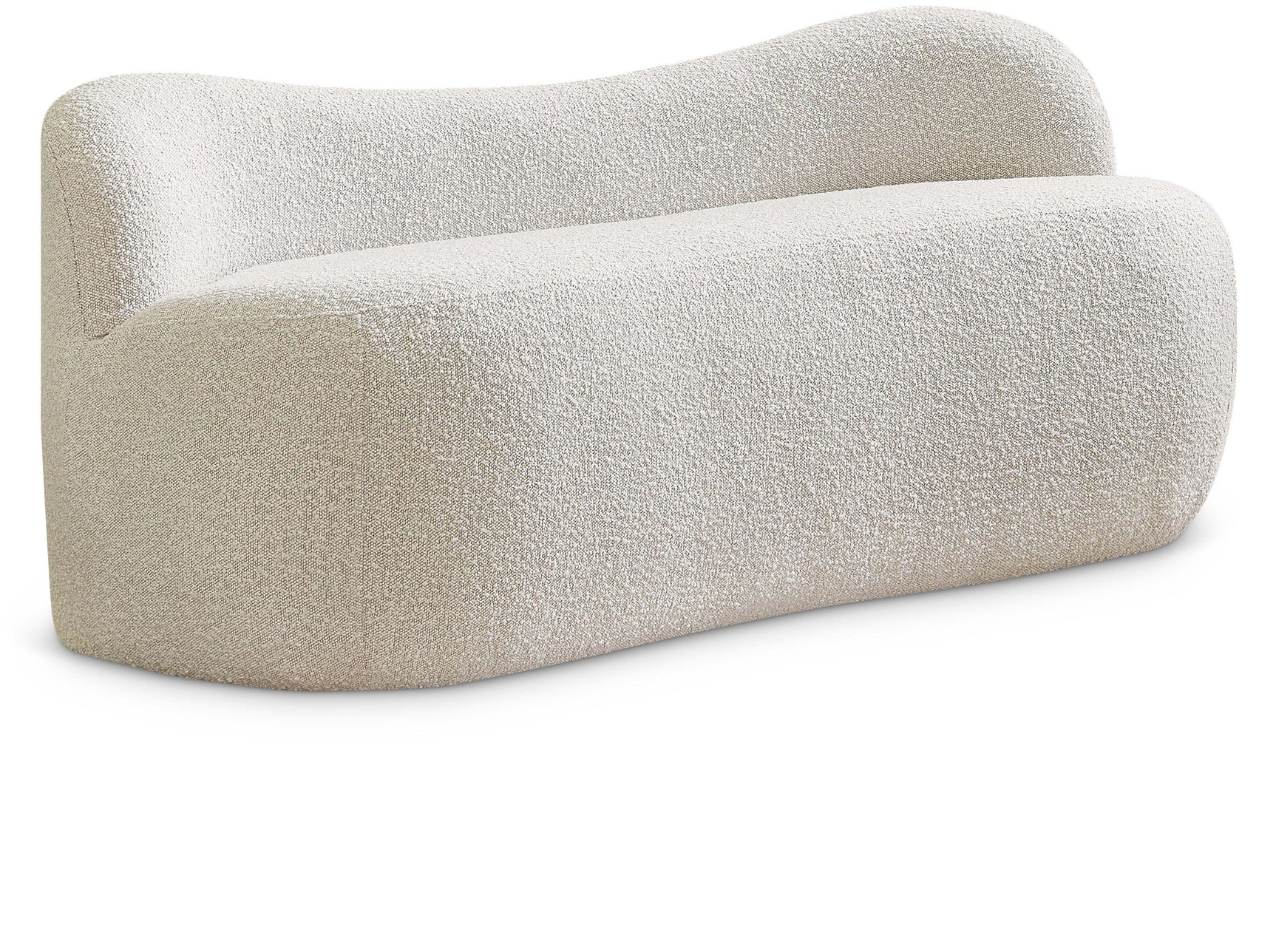 Flair Cream Boucle Fabric Bench - Ella Furniture