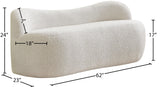 Flair Cream Boucle Fabric Bench - Ella Furniture