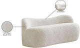 Flair Cream Boucle Fabric Bench - Ella Furniture