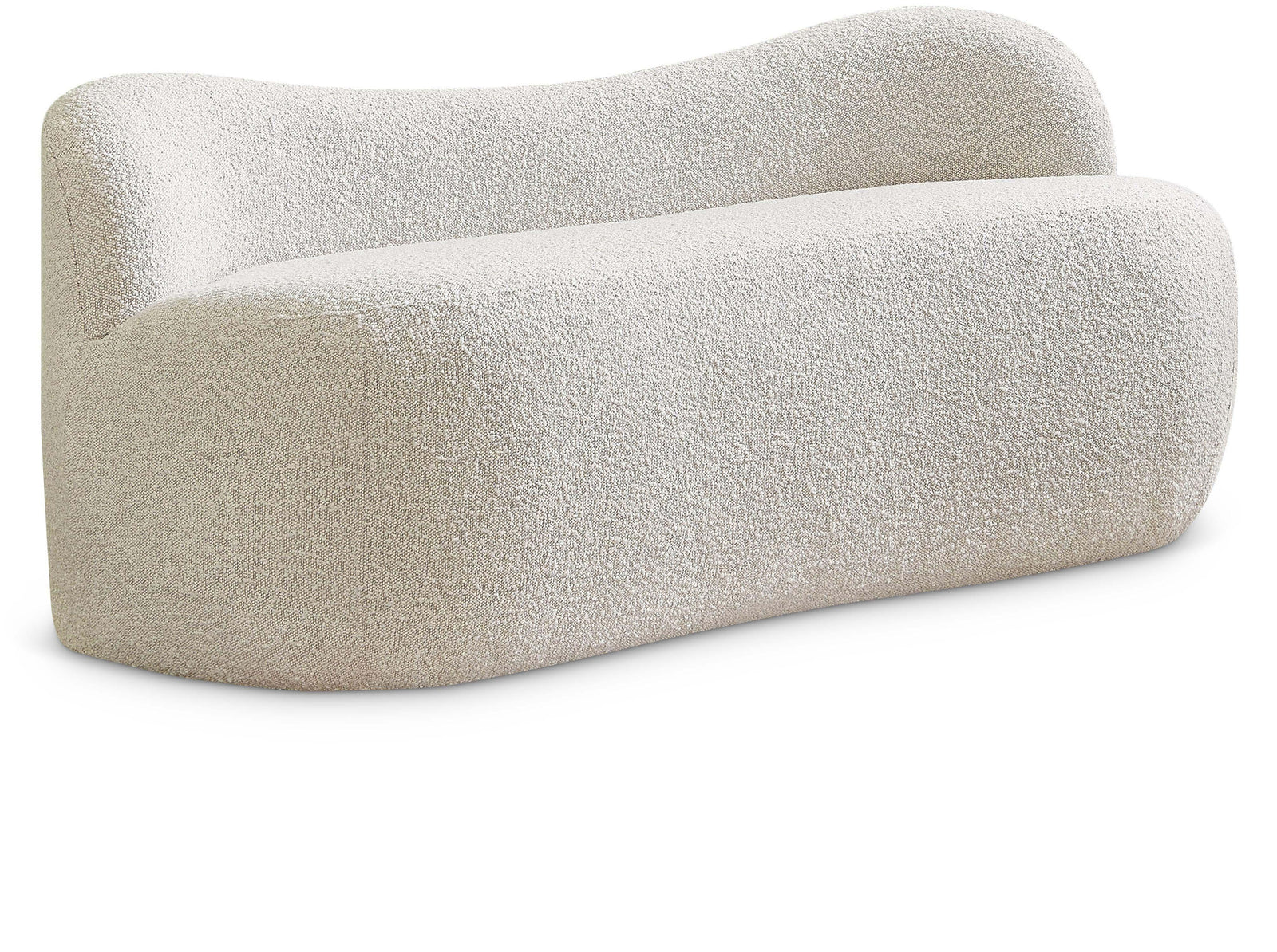 Flair Cream Boucle Fabric Bench - Ella Furniture