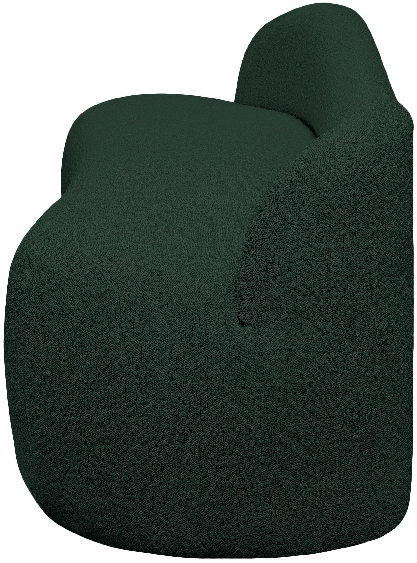 Flair Green Boucle Fabric Bench - Ella Furniture