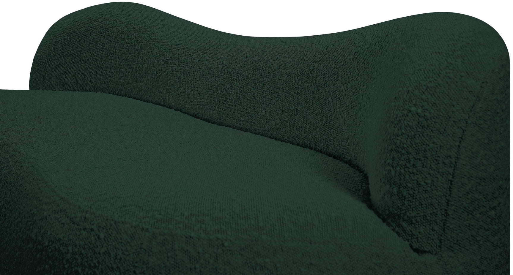 Flair Green Boucle Fabric Bench - Ella Furniture