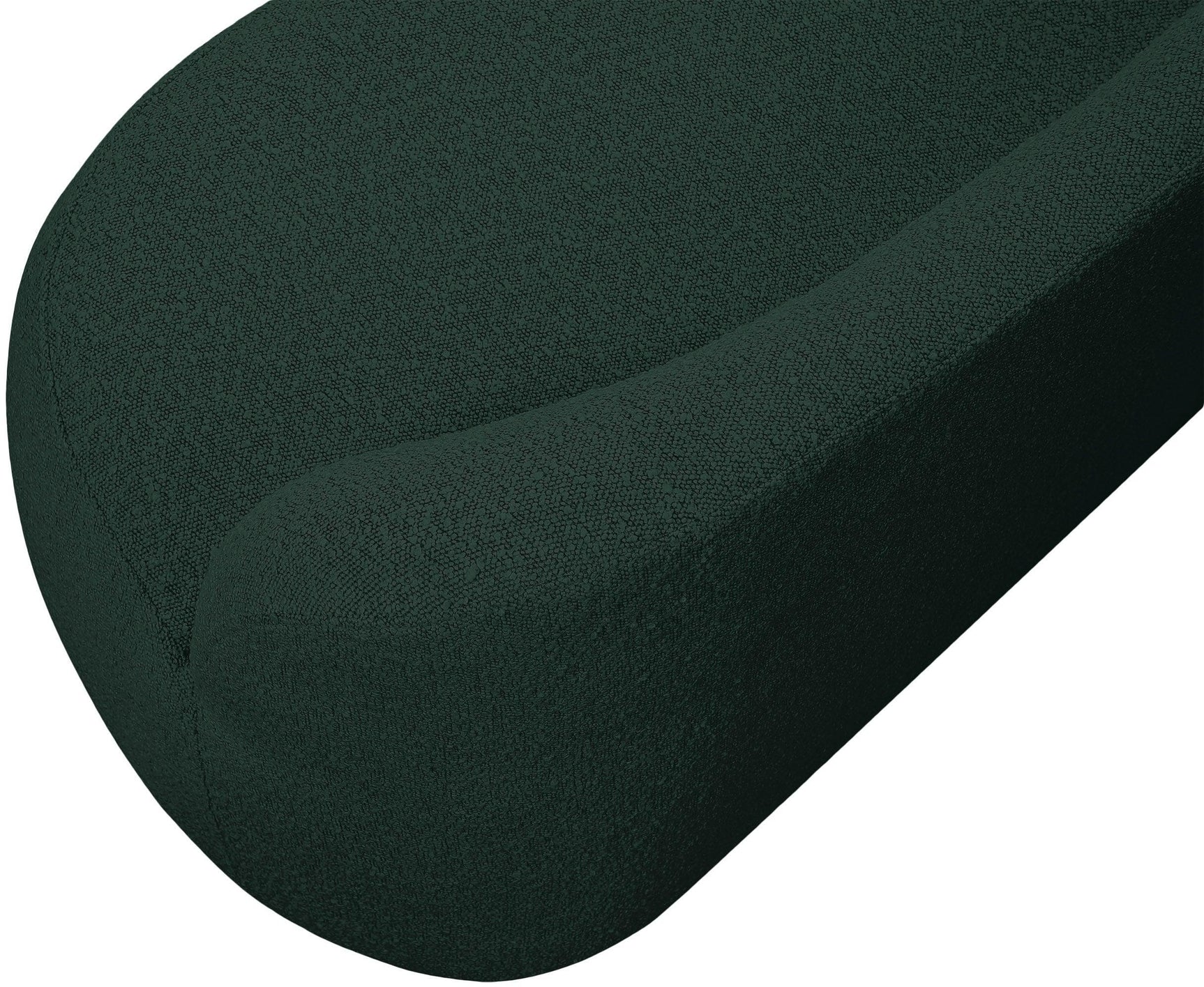 Flair Green Boucle Fabric Bench - Ella Furniture