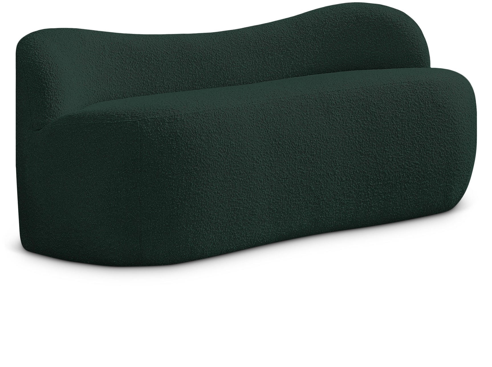 Flair Green Boucle Fabric Bench - Ella Furniture
