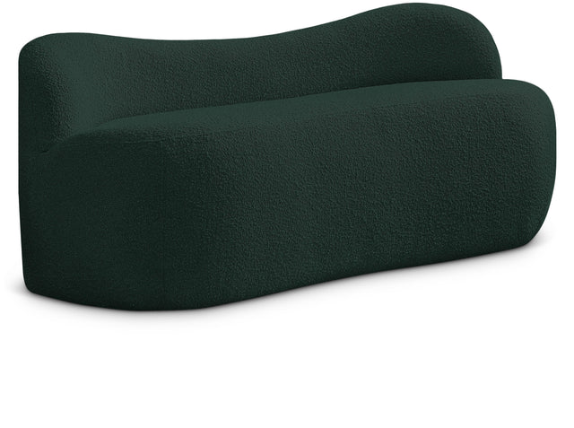 Flair Green Boucle Fabric Bench - Ella Furniture
