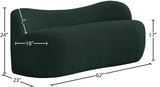 Flair Green Boucle Fabric Bench - Ella Furniture