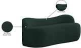 Flair Green Boucle Fabric Bench - Ella Furniture