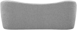 Flair Grey Boucle Fabric Bench - Ella Furniture