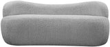 Flair Grey Boucle Fabric Bench - Ella Furniture
