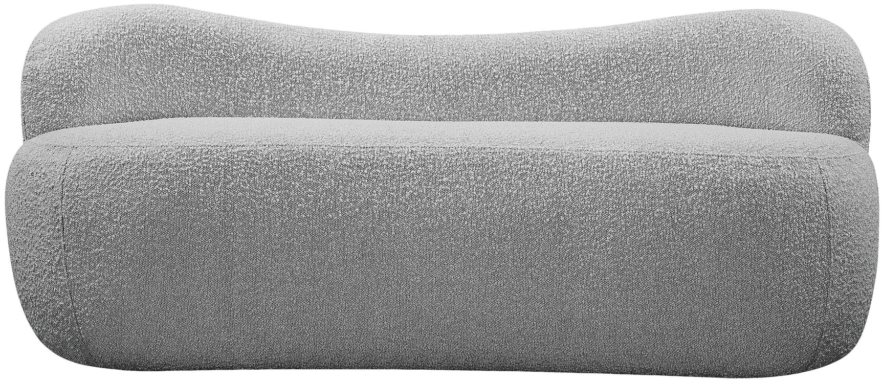Flair Grey Boucle Fabric Bench - Ella Furniture