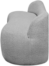 Flair Grey Boucle Fabric Bench - Ella Furniture