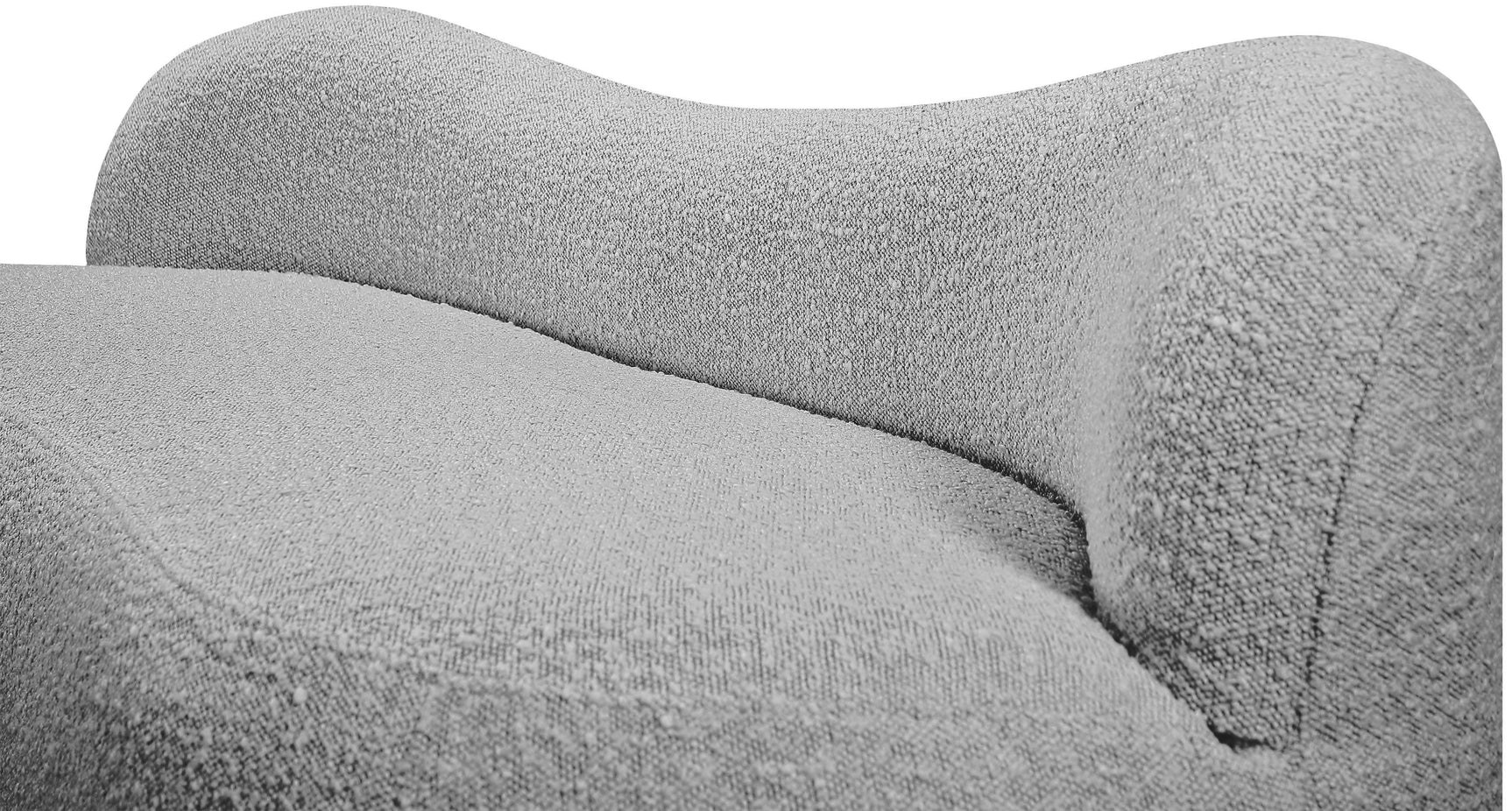 Flair Grey Boucle Fabric Bench - Ella Furniture