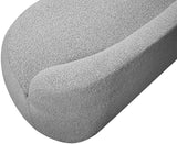 Flair Grey Boucle Fabric Bench - Ella Furniture