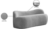 Flair Grey Boucle Fabric Bench - Ella Furniture