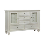 Sandy Beach Eastern King Panel Bed With High Headboard White - Ella Furniture