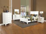 Sandy Beach Rectangular Mirror White - Ella Furniture