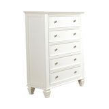 Sandy Beach Eastern King Panel Bed With High Headboard White - Ella Furniture