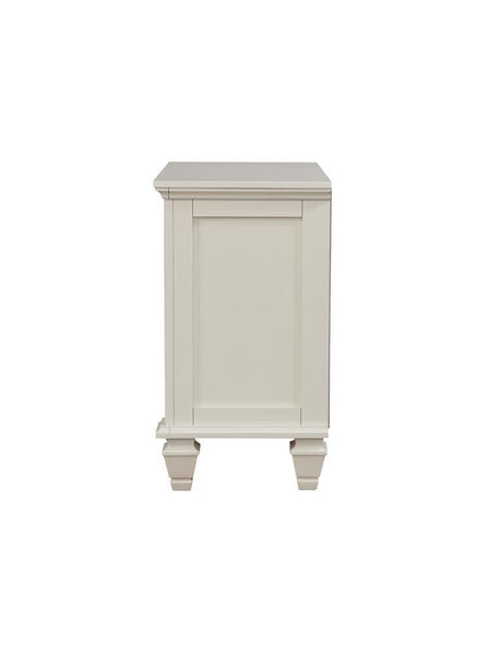 Sandy Beach 3-Drawer Nightstand White - Ella Furniture