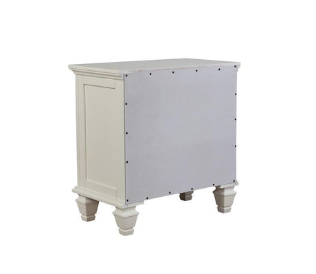 Sandy Beach 3-Drawer Nightstand White - Ella Furniture