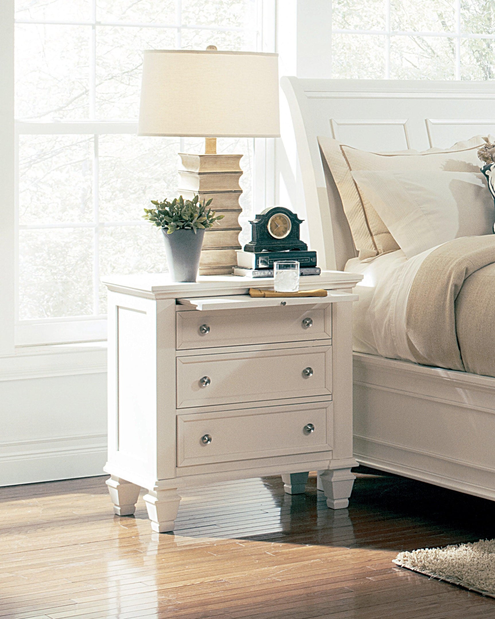 Sandy Beach Rectangular Mirror White - Ella Furniture