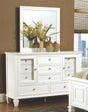 Sandy Beach Rectangular Mirror White - Ella Furniture