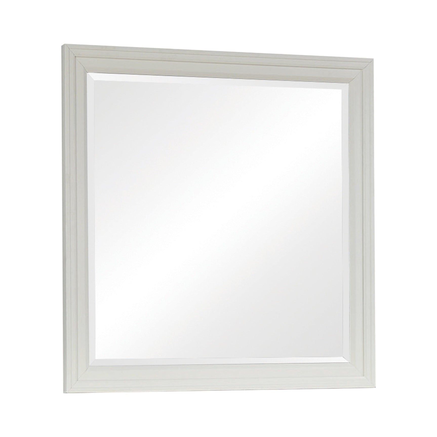 Sandy Beach Rectangular Mirror White - Ella Furniture