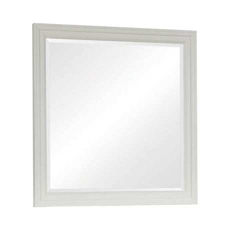 Sandy Beach Rectangular Mirror White - Ella Furniture