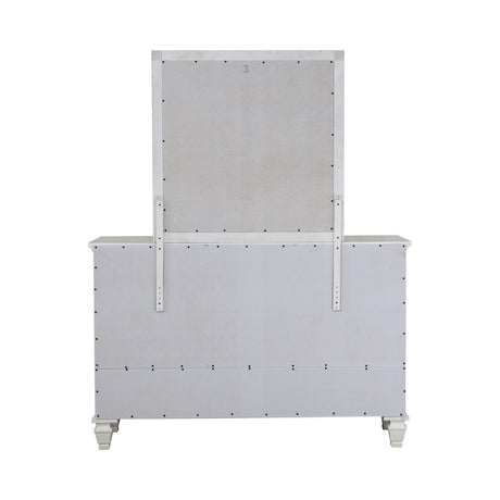 Sandy Beach Rectangular Mirror White - Ella Furniture